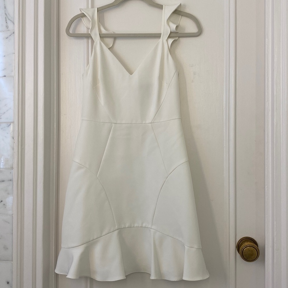 Aidan Mattox white dress in perfect condition